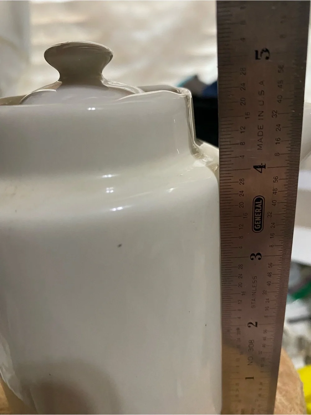 Classic White Ceramic Teapot Hall made in USA